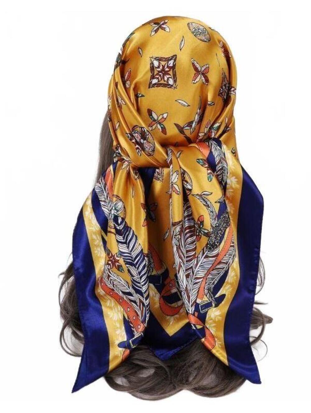 Paisley Scarf Yellow Gold Hair Purse Accessory Gift Academia Preppy New [COPY]